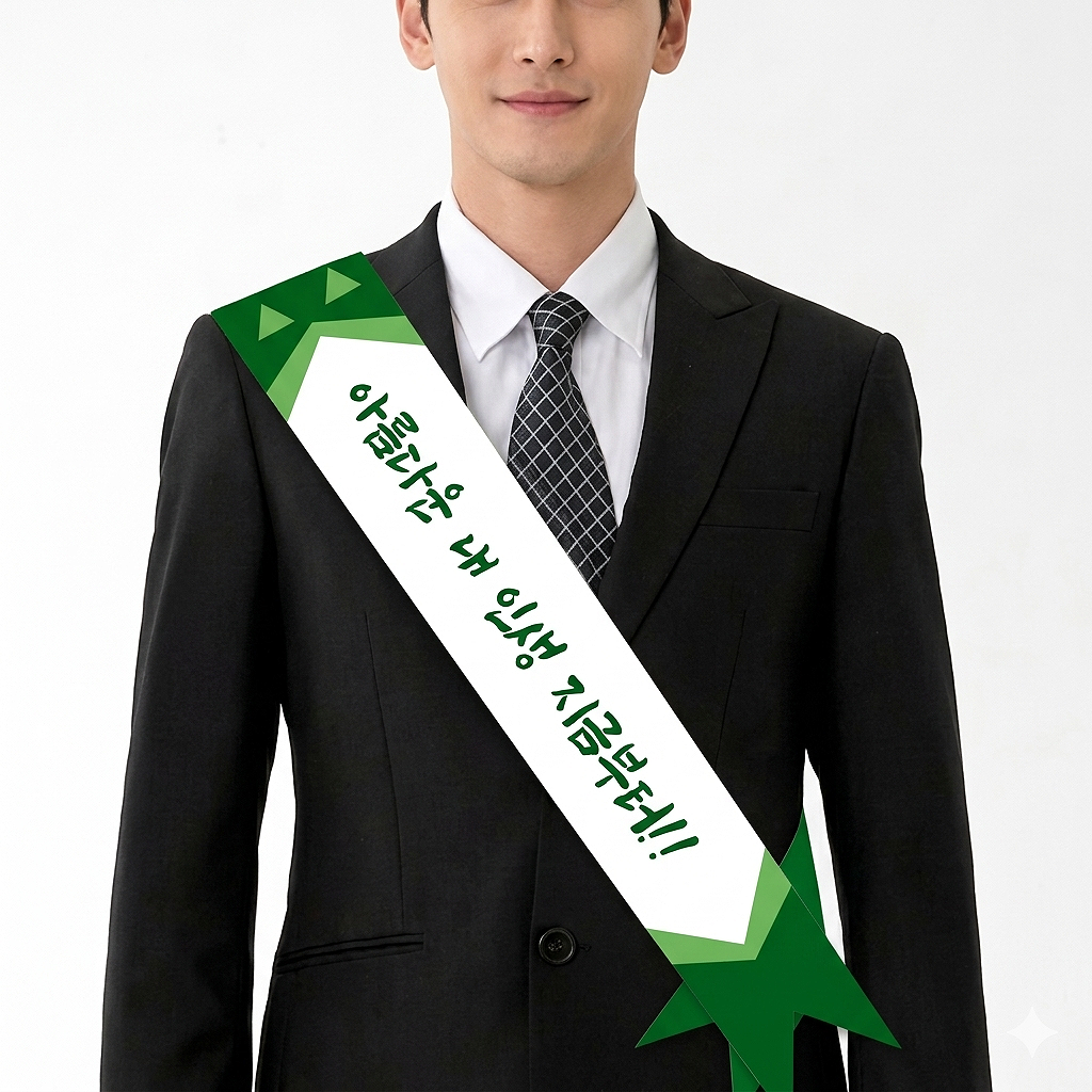 어깨띠 10X180cm 7.5X140cm 선거용 주문제작 행사용 안내띠